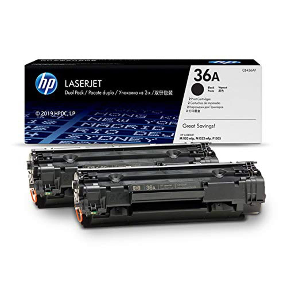 HP 36A Black Original LaserJet Toner Cartridge, CB436A