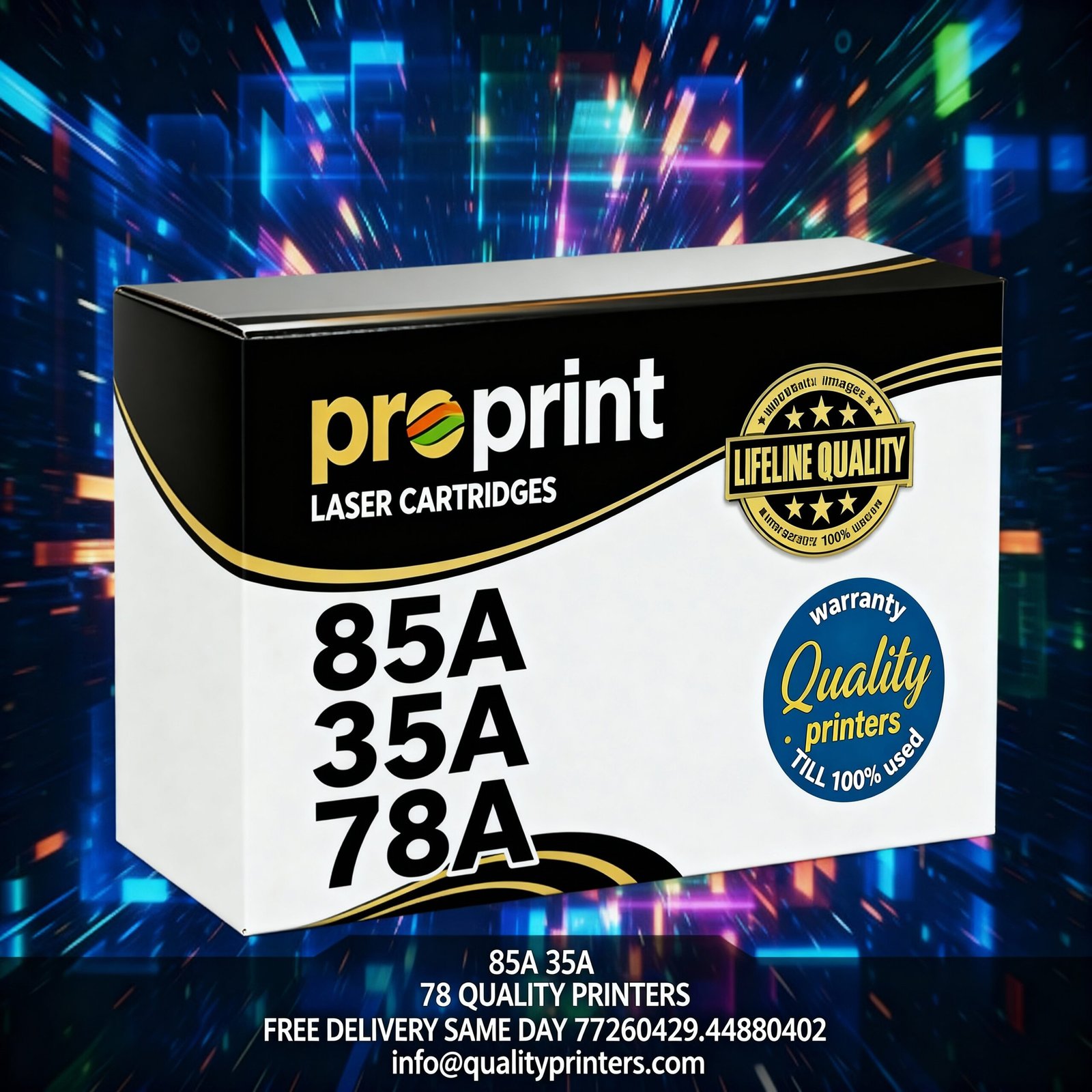 HP 35A Black compatible toner cartridge LaserJet Toner Cartridge, CB435A - Image 1