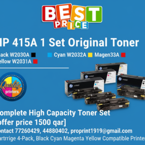 HP 415A 1 Set Original Toner | Black W2030A | Cyan W2031A | Yellow W2032A | Magenta W2033A Full Set