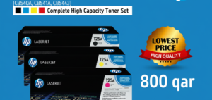 HP 125A Original LaserJet Toner Cartridge, Set |CB540A, CB541A, CB542A, CB543A|