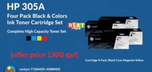 HP 305A Four Pack Black & Colors Ink Toner Cartridge Set - Black/Yellow/Cyan/Magenta