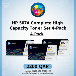Original HP 507A LaserJet Toner Set (CE400A, CE401A, CE402A, CE403A) - Black, Cyan, Magenta, Yellow