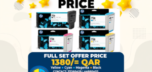 HP 728- 130-ml Designjet Ink Cartridge- (1 Set