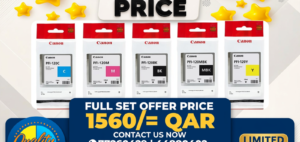 Canon PFI120 Pigment Ink Tank Bundle (Matte Black, Cyan, Magenta, Yellow, Black)