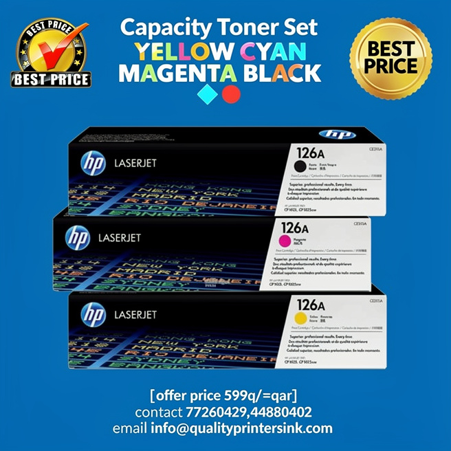 HP 126A Original LaserJet Toner Cartridges full set