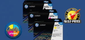Original HP 643A LaserJet Toner Set  Black, Cyan, Magenta, Yellow