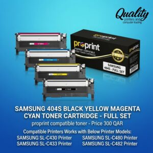 Samsung Toner (404s) Value Pack Set Proprint Compatible Toner
