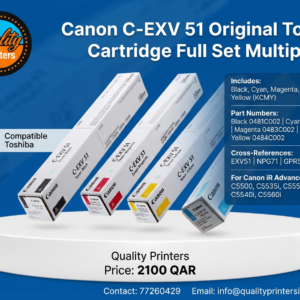 GPR55 Original Toner Cartridge 1 Set | Black 0481C002 | Cyan 0482C002 | Magenta 0483C002 | Yellow 0484C002 Full Set