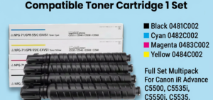 GPR55 Compatible Toner Cartridge 1 Set | Black 0481C002 | Cyan 0482C002 | Magenta 0483C002 | Yellow 0484C002 Full Set (Copy)