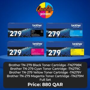 Brother TN279 Original Toner Cartridges – Full Set (Black, Cyan, Magenta, Yellow)