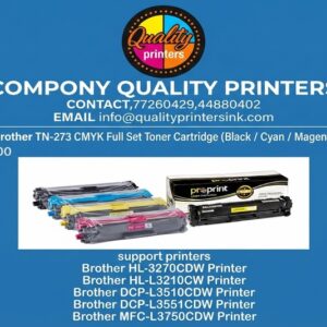 Brother TN-273 Compatible Toner CMYK Full Set Toner Cartridge (Black Cyan Magenta Yellow)