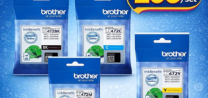 Brother LC472 Yellow Magenta Cyan Black Genuine Ink Cartridge, LC472