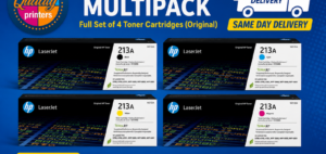 HP 213A Full Set of 4 Toner Cartridges (Original)