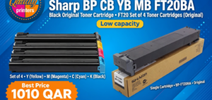 Sharp BP CB YB MB FT20BA Black Original Toner Cartridge - FT20 Set of 4