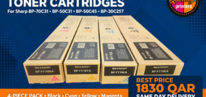 BP-FT70 Toner Cartridges for Sharp BP-70C31 BP-50C31 BP-50C45 (4-pieces of pack)
