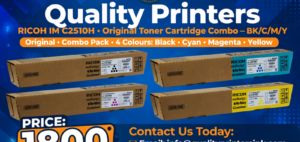 Original Ricoh IMC2510H Full Set Toners Magenta Yellow Cyan Black