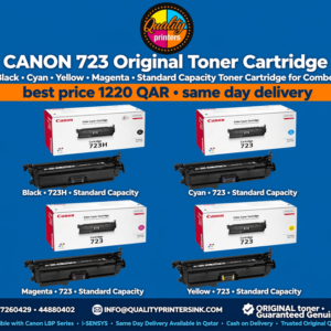 Genuine Canon 723 Hi-Cap Toner Black Cyan Magenta Yellow