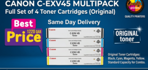 Canon C-EXV45BK/Y Full Set Original Toners (4 Pack)