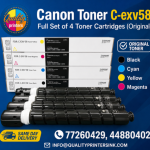 Conon C-EXV 58 Set Toner Cartridge Yellow Cyan Magenta Black