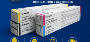 Canon T01 - Full Set Yellow Magenta Cyan Black Toner Cartridges (Original)