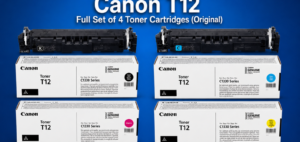 Canon T12 - Full Set Yellow Magenta Cyan Black Toner Cartridges (Original)