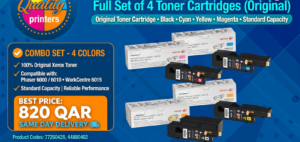 Genuine Xerox Phaser 6000 6010 WC 6015 CMYK Toner Cartridge Set (Original)