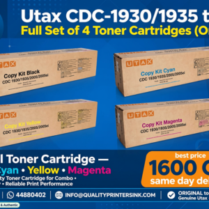Utax CDC-1930/1935 toner Full Set of 4 Toner Cartridges (Original) Black, Cyan, Yellow, Magent