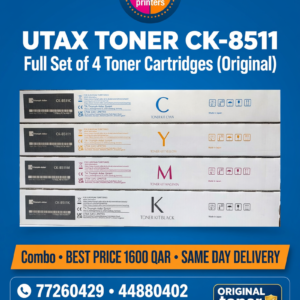Utax Toner CK-8511 Full Set of 4 Toner Cartridges (Original)  Black, Cyan, Yellow, Magenta