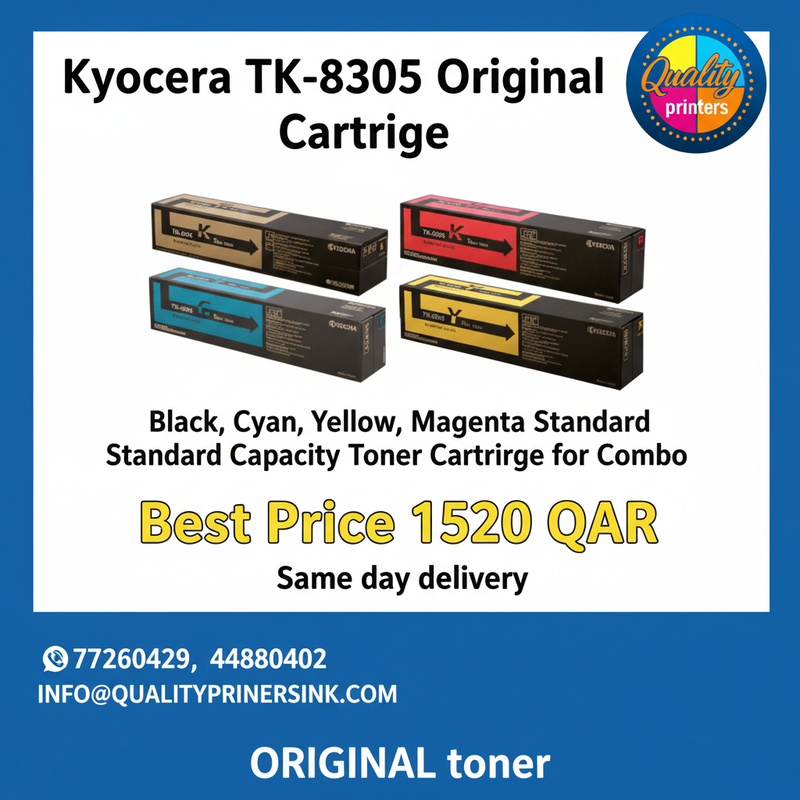 Kyocera TK-8305 Original Toner Cartridge Black, Cyan, Yellow, Magenta