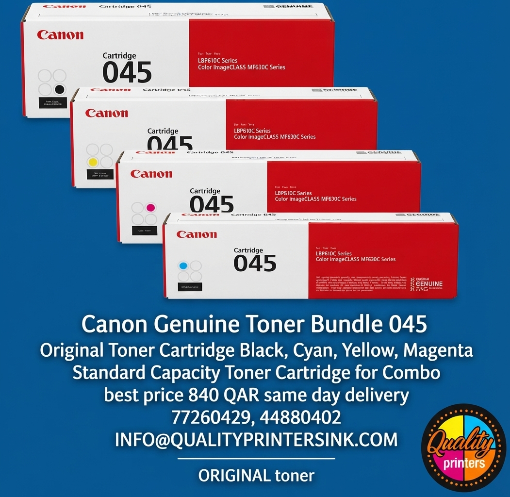 Canon Genuine Toner Bundle 045 (1240C006) Y B C M