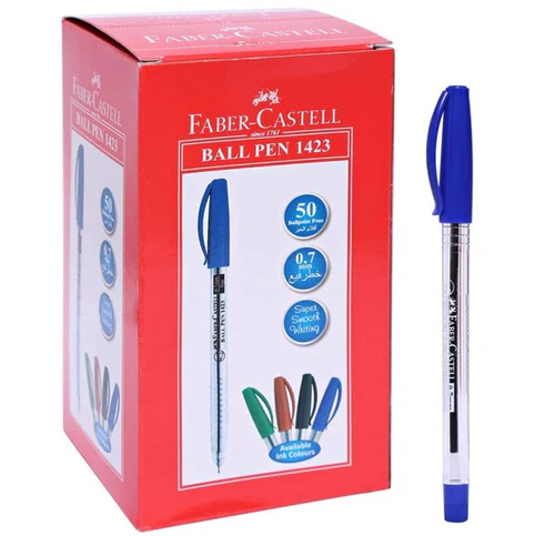 Faber-Castell 1423 Ballpoint Pen, Blue, 0.7 mm