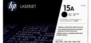 HP 15A Black Original LaserJet Toner Cartridge, C7115A