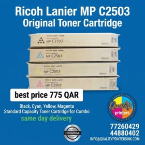Ricoh Lanier MP C2503 low Original Toner Cartridge Black, Cyan, Yellow, Magenta
